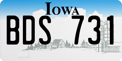 IA license plate BDS731