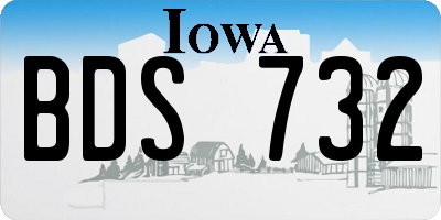 IA license plate BDS732