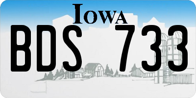 IA license plate BDS733