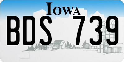 IA license plate BDS739