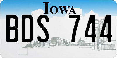 IA license plate BDS744