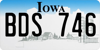 IA license plate BDS746