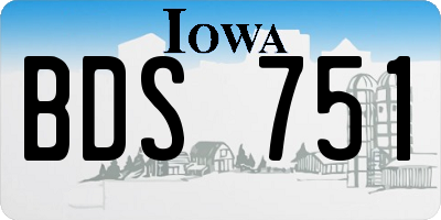 IA license plate BDS751