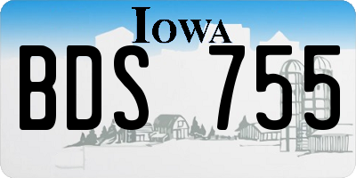 IA license plate BDS755