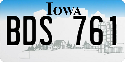 IA license plate BDS761