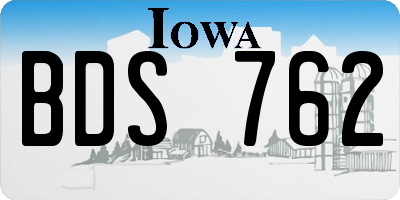 IA license plate BDS762