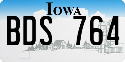 IA license plate BDS764