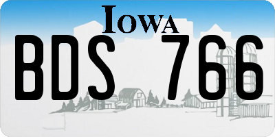 IA license plate BDS766