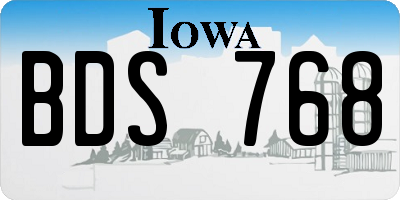 IA license plate BDS768