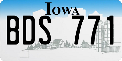 IA license plate BDS771