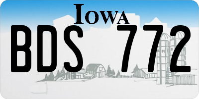 IA license plate BDS772