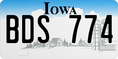 IA license plate BDS774