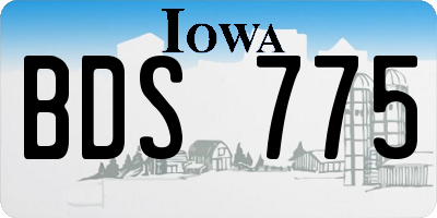 IA license plate BDS775