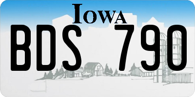 IA license plate BDS790