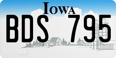IA license plate BDS795