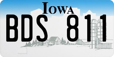 IA license plate BDS811