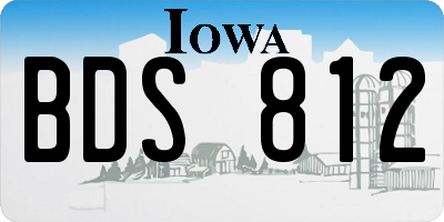 IA license plate BDS812