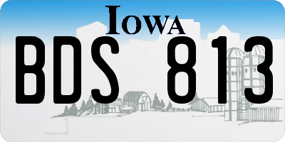 IA license plate BDS813