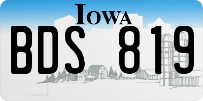 IA license plate BDS819