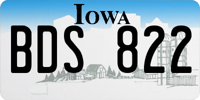 IA license plate BDS822