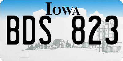IA license plate BDS823