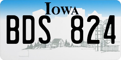 IA license plate BDS824