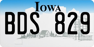 IA license plate BDS829