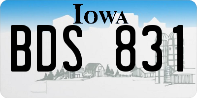 IA license plate BDS831