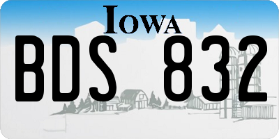 IA license plate BDS832