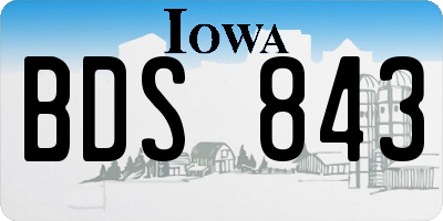 IA license plate BDS843