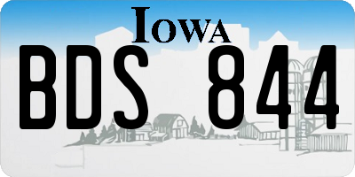 IA license plate BDS844