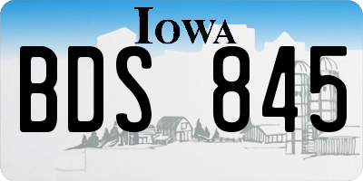 IA license plate BDS845