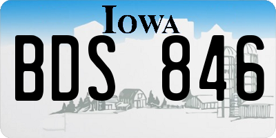 IA license plate BDS846