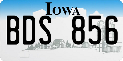 IA license plate BDS856