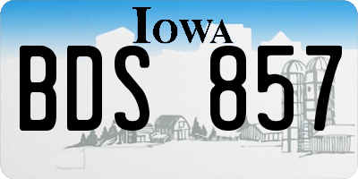 IA license plate BDS857