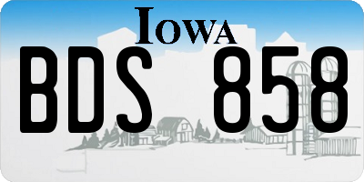 IA license plate BDS858