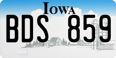 IA license plate BDS859