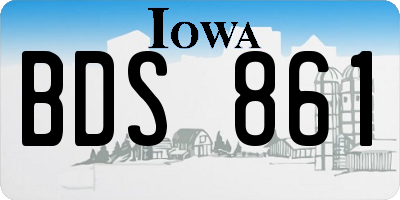 IA license plate BDS861