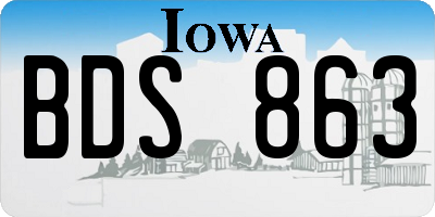 IA license plate BDS863