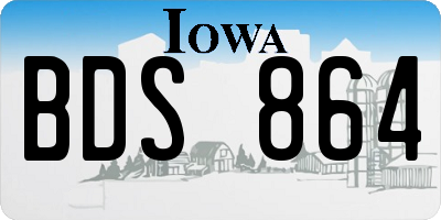IA license plate BDS864
