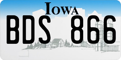 IA license plate BDS866