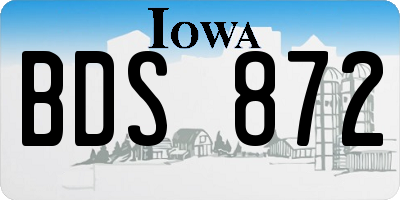 IA license plate BDS872