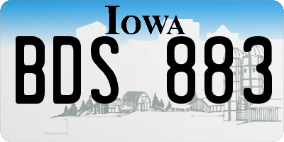 IA license plate BDS883