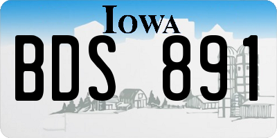IA license plate BDS891