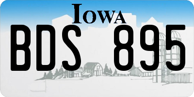 IA license plate BDS895