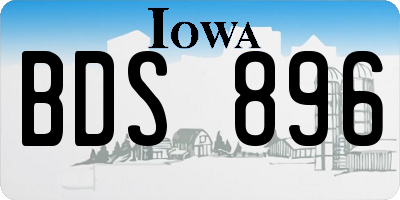 IA license plate BDS896