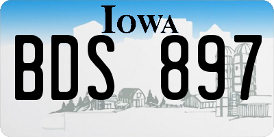 IA license plate BDS897