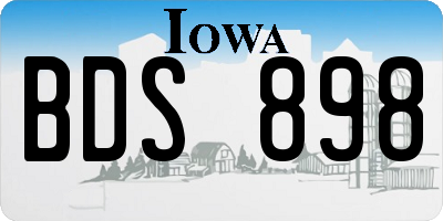 IA license plate BDS898