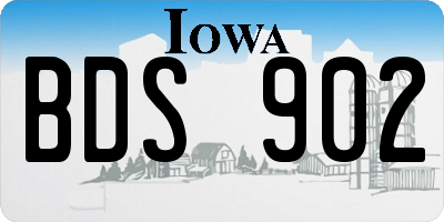 IA license plate BDS902