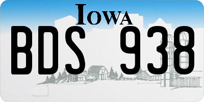 IA license plate BDS938